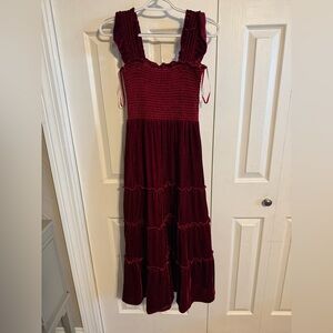 OPT women’s medium red velvet dress